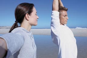 yoga on the beach